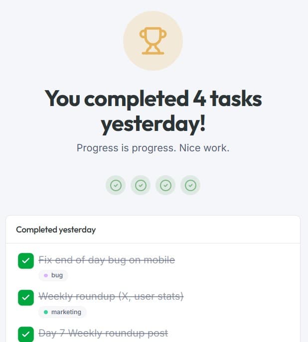 Guided daily planning rituals